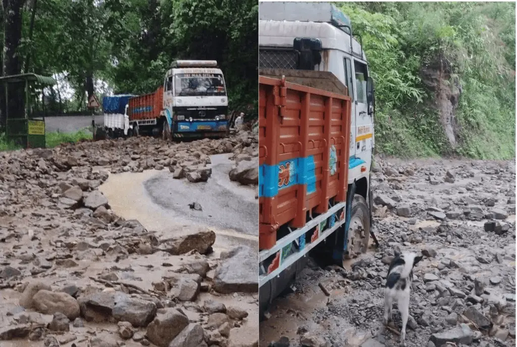 Stranding Truck Near Petrol Pump